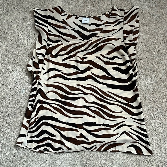 CAbi Tops - cabi Brown Zebra Blouse